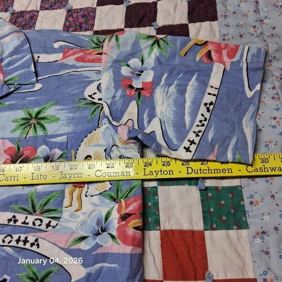 Vintage 90s Le Tigre Hawaiian Beach Surf Shirt Size Large Aloha Tropical - Picture 5 of 7